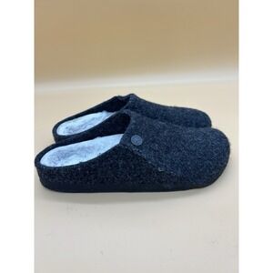 Birkenstock Zermatt‎ Rivet Wool Felt Slippers Gray Shearling EU 37 US 6 Narrow